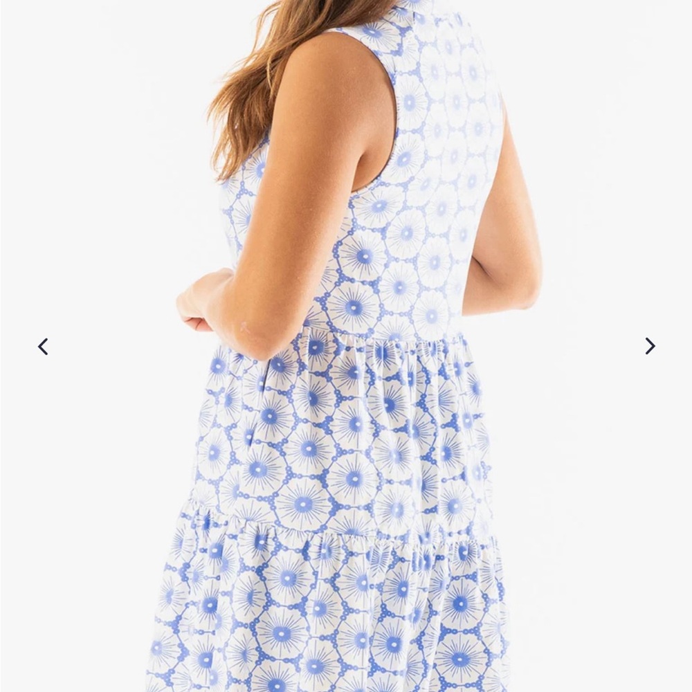 Mahi Gold - Blue Floral Sleeveless Lauren Dress, Size XS - Picture 3 of 11